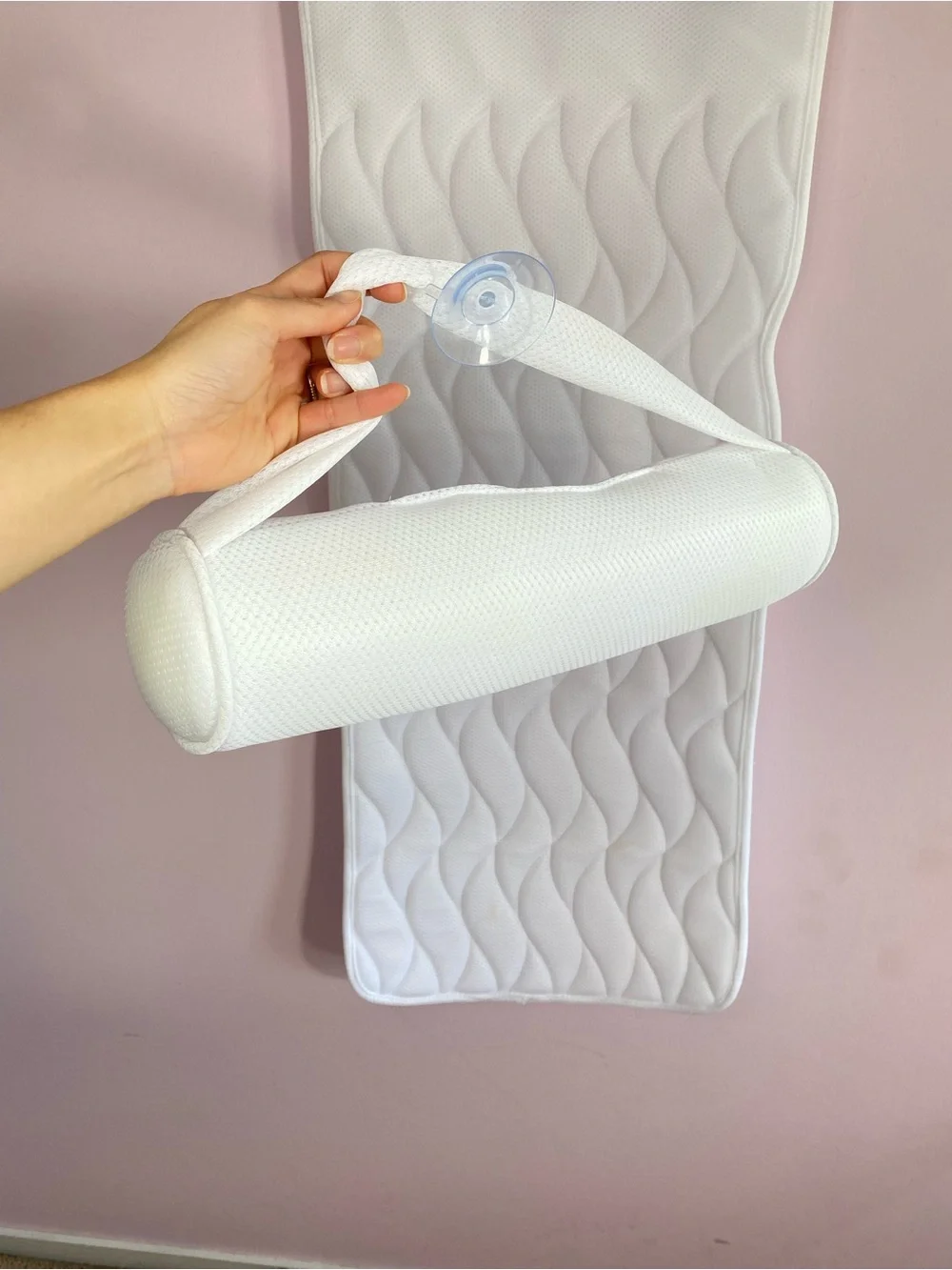 Full Body Bath Pillow with Lumbar Pillow Bathtub Cushion